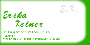 erika kelner business card